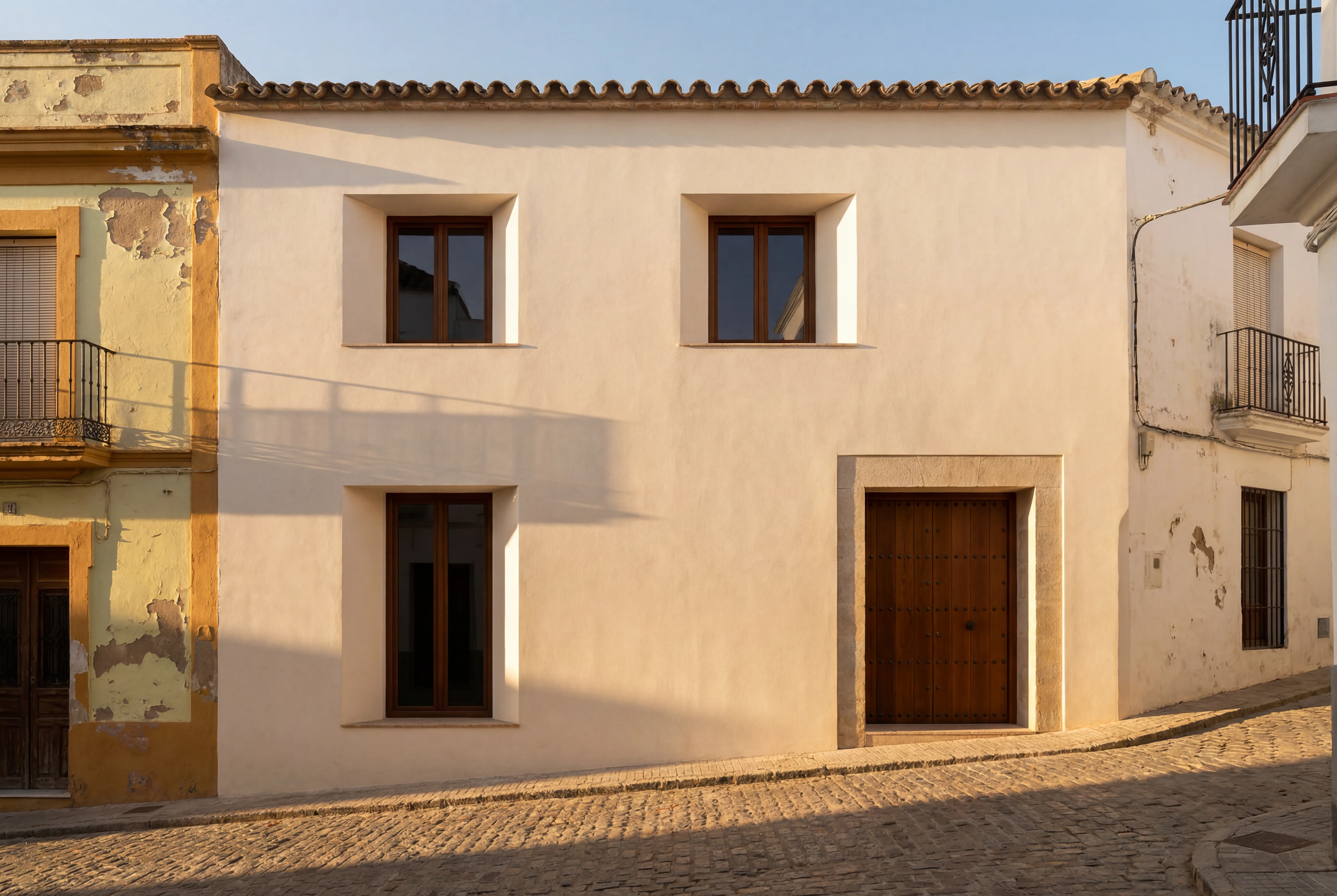 Casa entre cales — fachada encalada en Vejer de la Frontera
